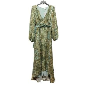 BTFL-life Darcie Sequin High-Low Long Sleeve Dress L NWT